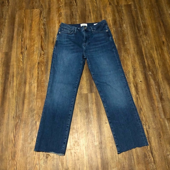 Frame Jeans Women's 28 Le High Straight Leg Frayed Hem in Crossings Wash Denim - Picture 1 of 7